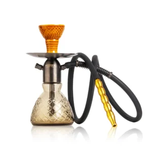 black stem / grey round base