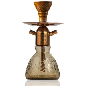 bronze stem / grey round base