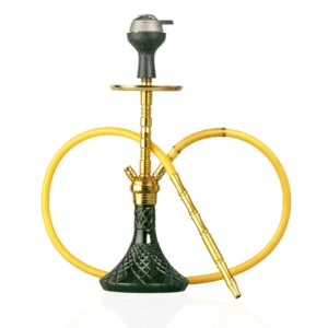 fighter hookah gold stem / black base