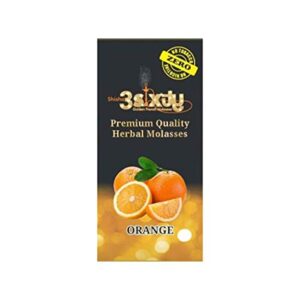puff smart shisha3sixty herbal molasses hokkah orange flavour(set of 2) (100% nicotine and tobacco free)