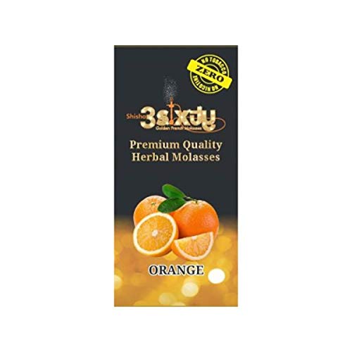 puff smart shisha3sixty herbal molasses hokkah orange flavour(set of 2) (100% nicotine and tobacco free)