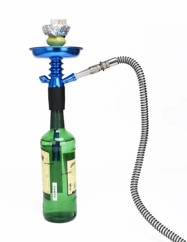 al shayz universal hobo bottle 12 inch aluminium hookah (blue)