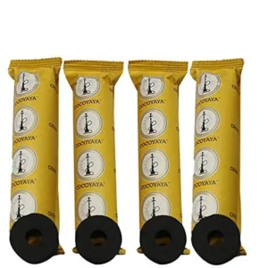 cocoyaya polo quick light charcoal for hookah 4 rolls (40 disks)