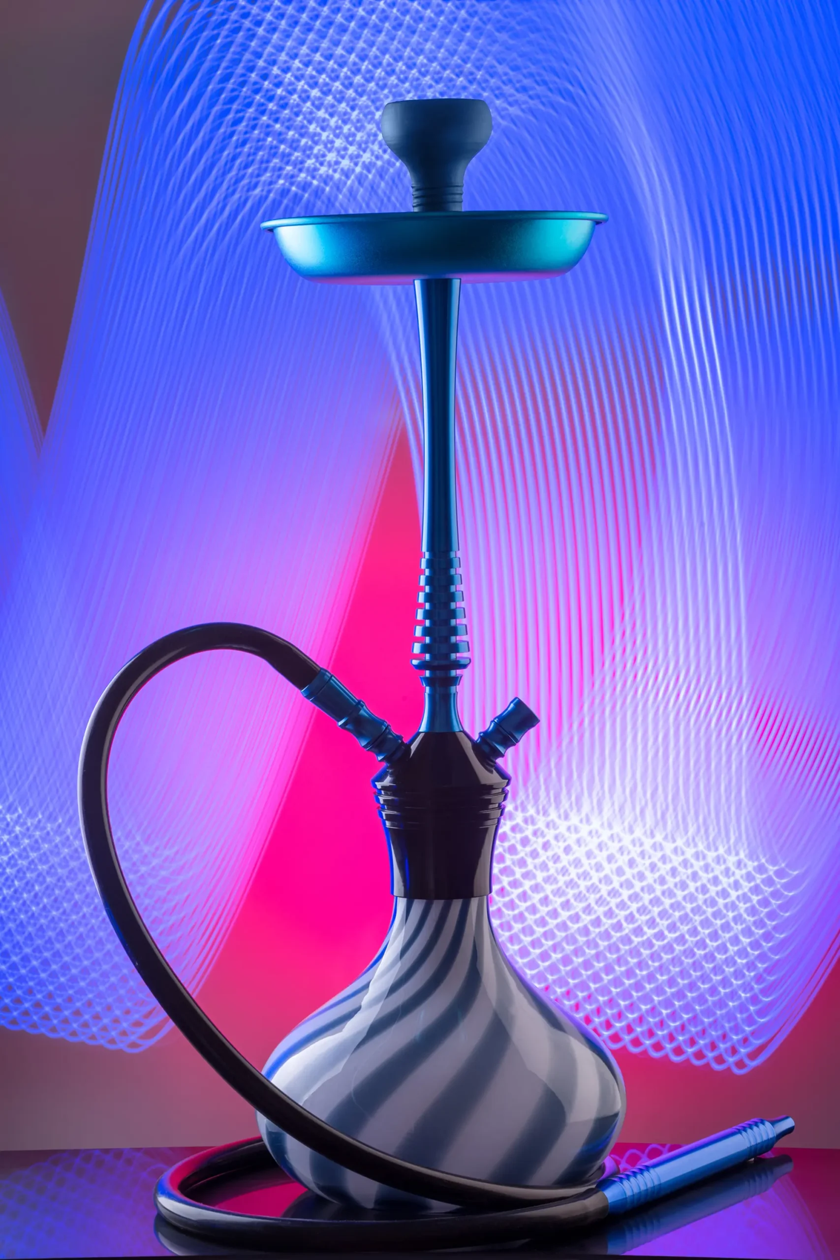 blue eastern hookah colorful background still life copy space 1